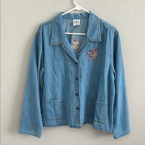 Vintage c.m.c button down denim large